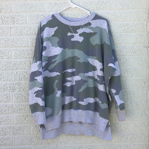 aerie Tops - Aerie Oversized Camo Sweatshirt Top